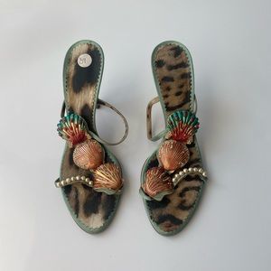 Roberto Cavalli Seashell Sandal Heels